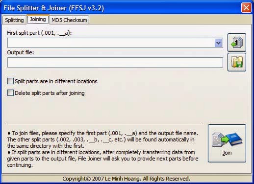 How to join split file extensions (.001, .002, .__a, .__b, etc.) 1